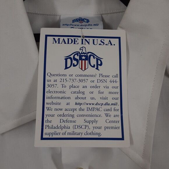 US Army Short Sleeve White Shirt Garrison Collection Size 17 8405-01-554-9699 - Picture 4 of 11